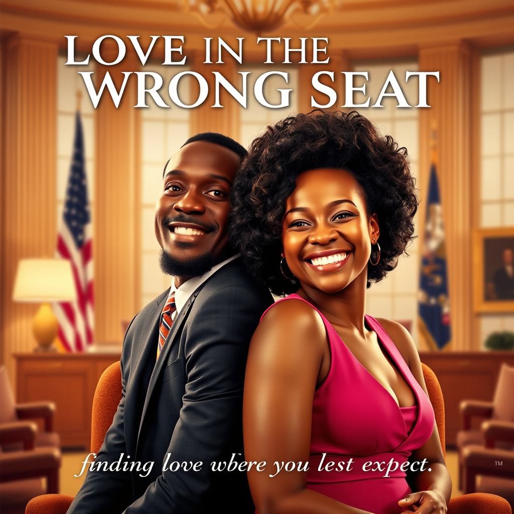 A vibrant movie poster for the film 'LOVE IN THE WRONG SEAT'