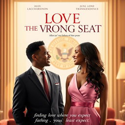 An engaging movie poster for 'LOVE IN THE WRONG SEAT'