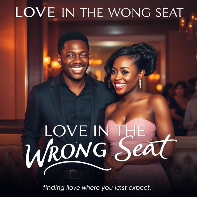 A captivating movie poster for the film 'LOVE IN THE WRONG SEAT'