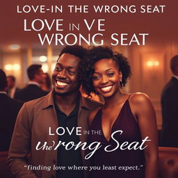 A captivating movie poster for the film 'LOVE IN THE WRONG SEAT'