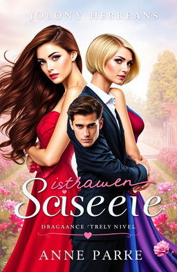 A captivating book cover illustrating the dramatic rivalry in a romance-family novel