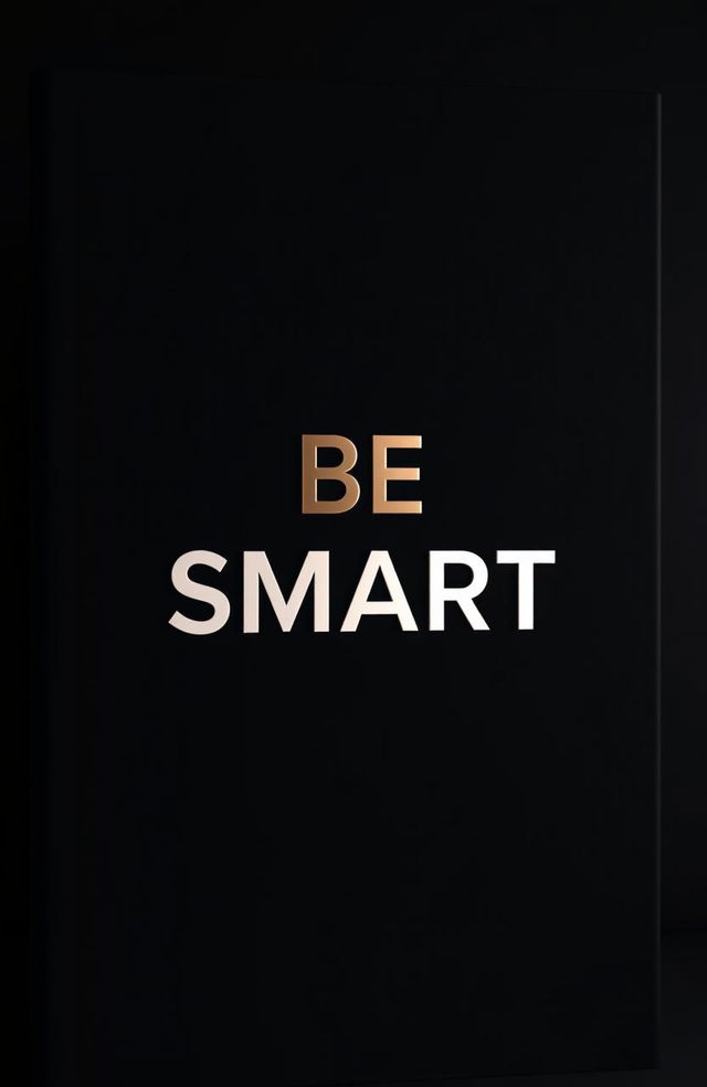 A minimalist book cover design featuring the title 'BE SMART' in bold, stylish typography