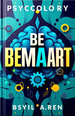 A visually captivating book cover for a psychology-themed book titled 'BE SMART'