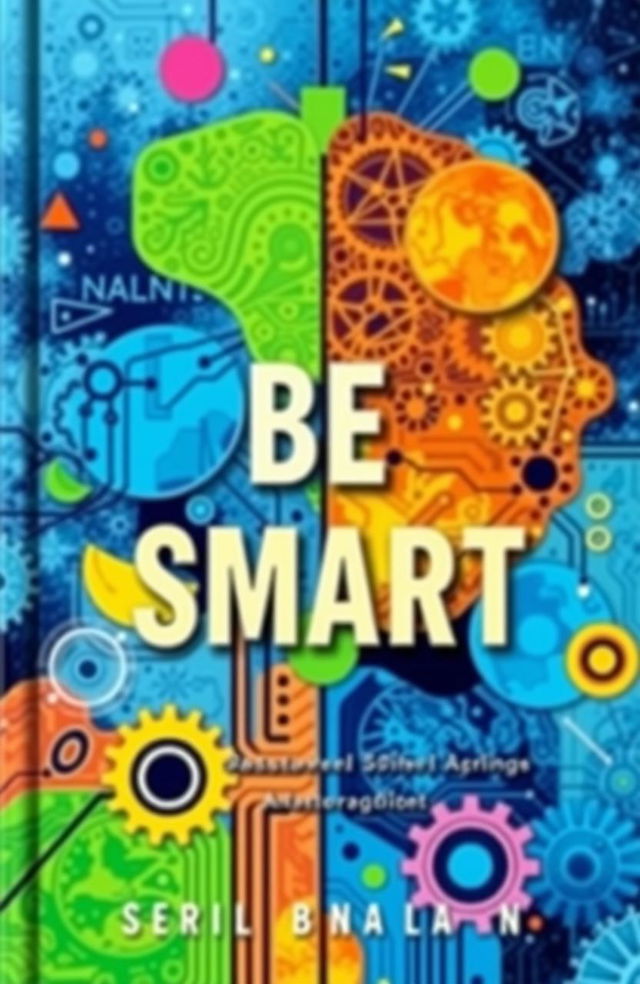 A visually captivating book cover for a psychology-themed book titled 'BE SMART'