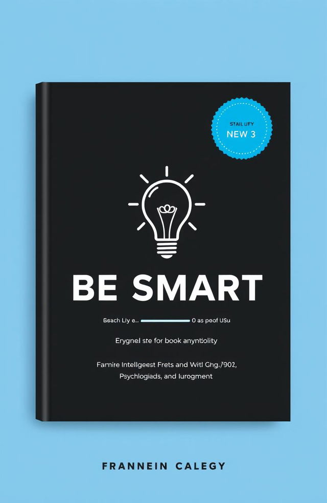 A modern book cover design for a psychology-themed book titled 'BE SMART'