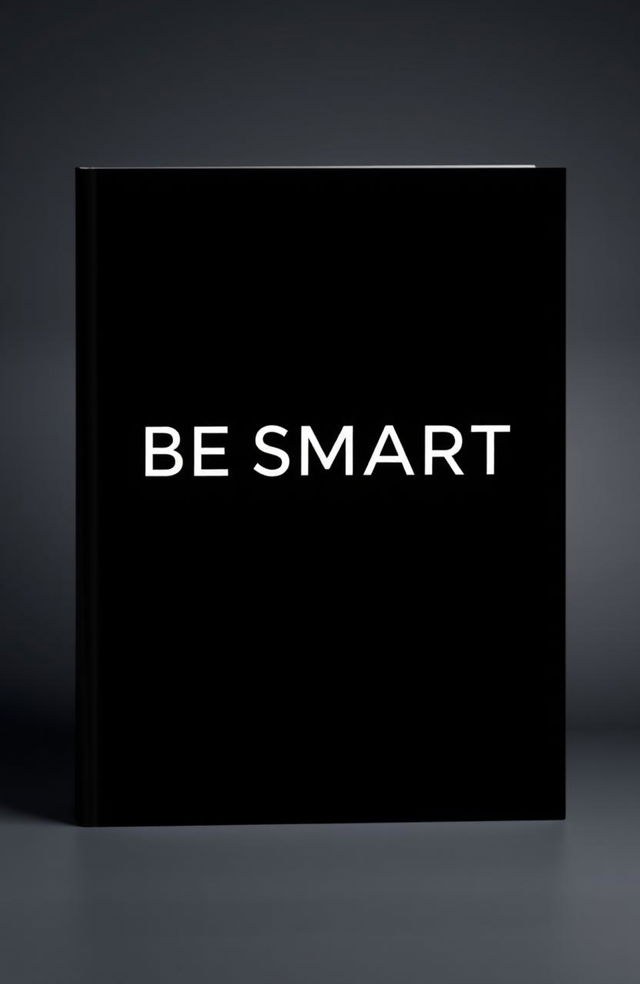 A sleek, modern book cover design featuring the title 'BE SMART' prominently displayed in bold, white letters against a deep black background