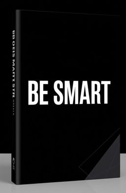 A sleek, modern book cover design featuring the title 'BE SMART' prominently displayed in bold, white letters against a deep black background