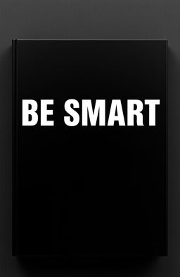 A striking book cover design titled 'BE SMART', prominently displayed in bold, eye-catching typography, featuring a sleek black background