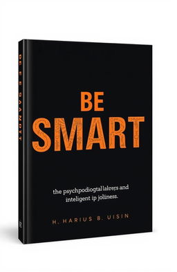 A striking book cover design titled 'BE SMART', prominently displayed in bold, eye-catching typography, featuring a sleek black background