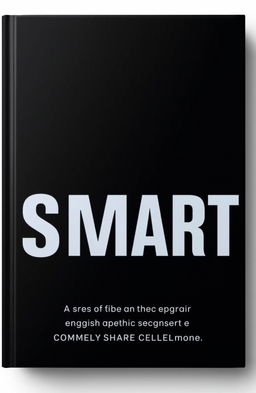 A striking book cover design titled 'BE SMART', prominently displayed in bold, eye-catching typography, featuring a sleek black background