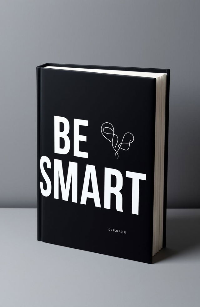 A striking book cover design titled 'BE SMART', prominently displayed in bold, eye-catching typography, featuring a sleek black background