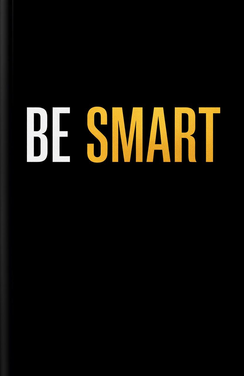 A striking book cover design for the title 'BE SMART', prominently displayed in bold, modern typography