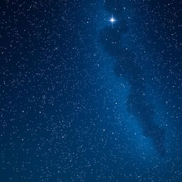 A captivating digital art piece featuring a starry night sky as a backdrop for a space-themed logo