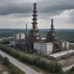 What would Chernobyl look like in oilpunk