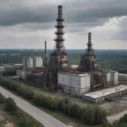 What would Chernobyl look like in oilpunk