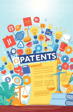 An engaging illustration depicting the concepts of trademarks and patents
