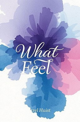An artistic representation of a book cover for a poetry collection titled "What I Feel"