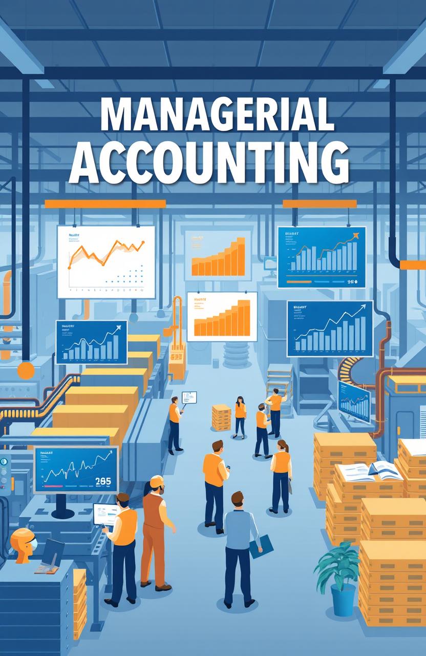 An illustration of a modern manufacturing company with a focus on managerial accounting