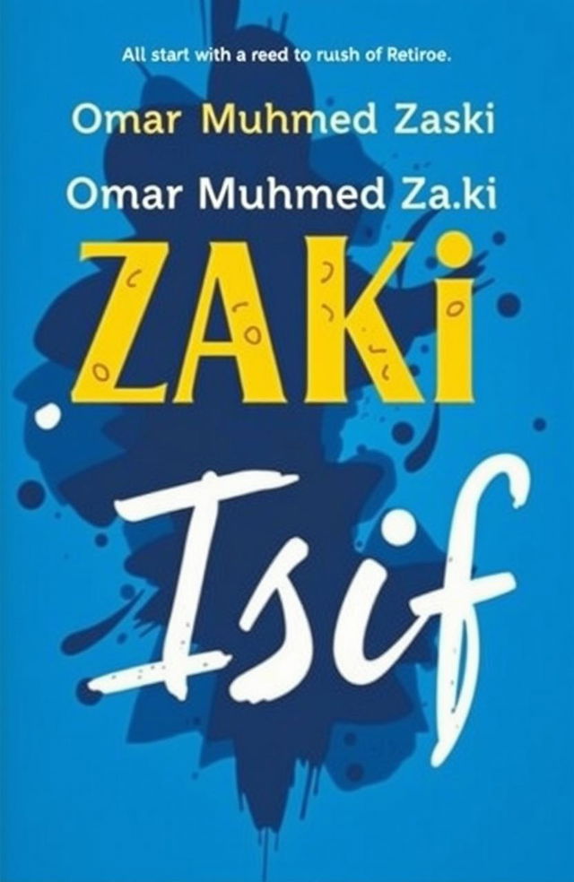 A book cover featuring the names "Omar Muhammad Zaki" and "Isif" prominently displayed in stylish, modern typography