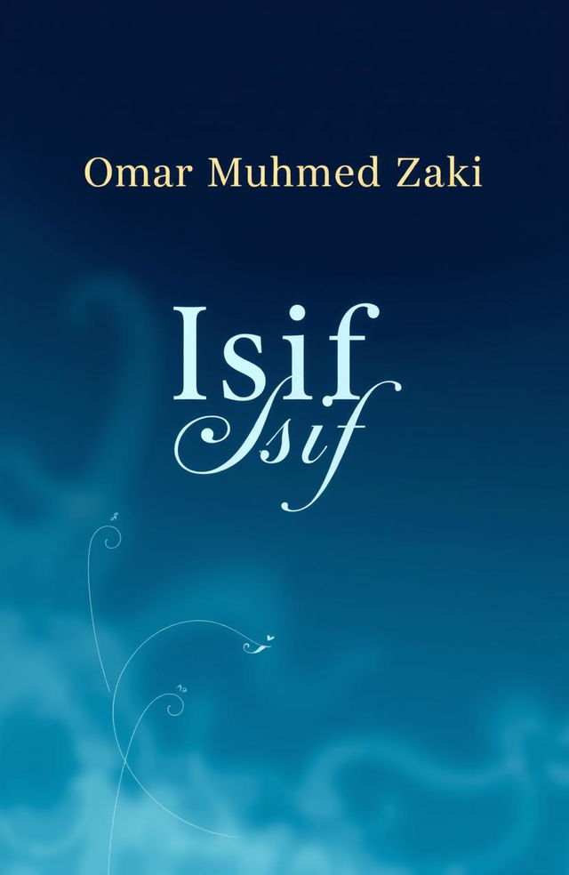 A book cover design featuring the names 'Omar Muhammad Zaki' and 'Isif' prominently displayed