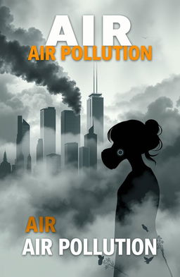 A visually striking book cover design focused on the theme of air pollution