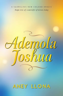 A stunning and eye-catching book cover featuring the name 'Ademola Joshua' prominently displayed in a bold, artistic font