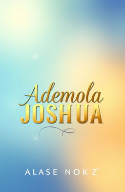 A stunning and eye-catching book cover featuring the name 'Ademola Joshua' prominently displayed in a bold, artistic font