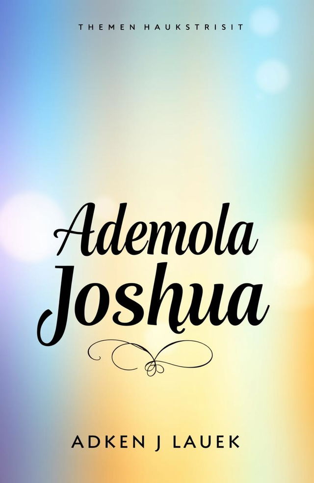 A stunning and eye-catching book cover featuring the name 'Ademola Joshua' prominently displayed in a bold, artistic font