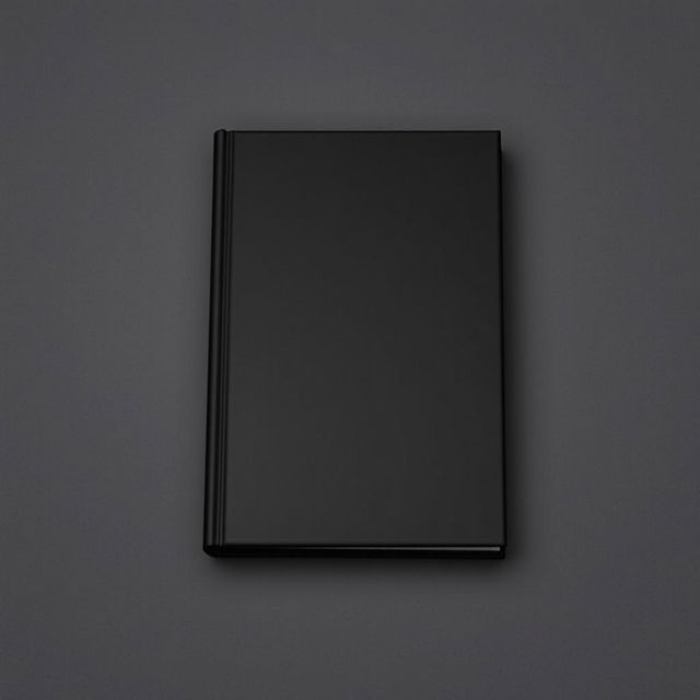 A minimalist book cover design that is completely black, featuring a small TikTok logo placed in one corner