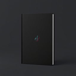 A minimalist book cover design that is completely black, featuring a small TikTok logo placed in one corner