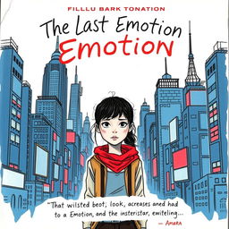 A hand-drawn book cover for the novel 'The Last Emotion'