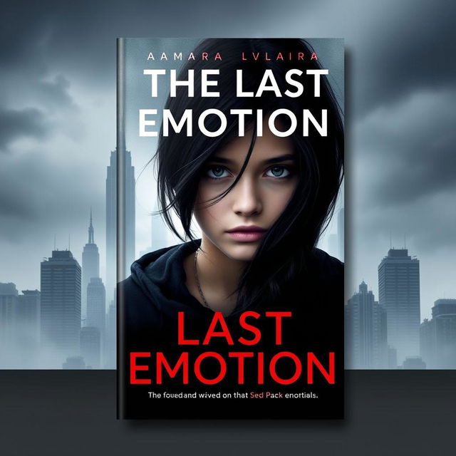 A serious and impactful book cover for the novel 'The Last Emotion'