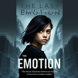 A serious and impactful book cover for the novel 'The Last Emotion'