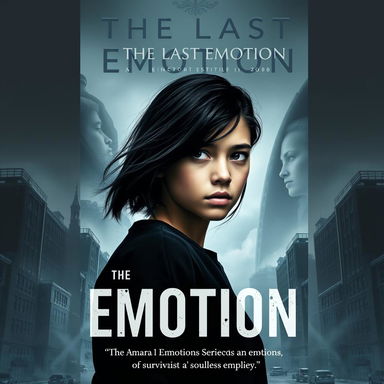 A serious and impactful book cover for the novel 'The Last Emotion'