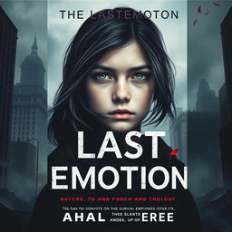 A serious and impactful book cover for the novel 'The Last Emotion'