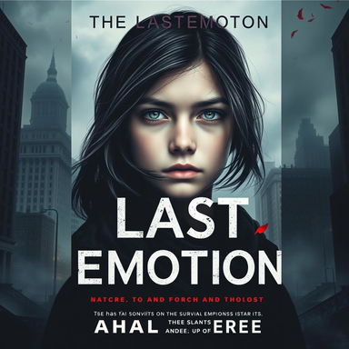A serious and impactful book cover for the novel 'The Last Emotion'