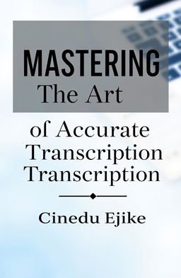A professionally designed ebook cover for 'Mastering The Art Of Accurate Transcription' written by Chinedu Ejike