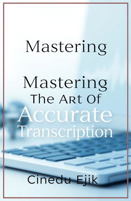 A professionally designed ebook cover for 'Mastering The Art Of Accurate Transcription' written by Chinedu Ejike