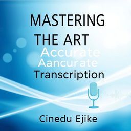 A high-quality ebook cover design for 'Mastering The Art Of Accurate Transcription' authored by Chinedu Ejike