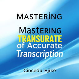 A high-quality ebook cover design for 'Mastering The Art Of Accurate Transcription' authored by Chinedu Ejike