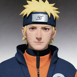 Create an image of the anime character Naruto in his Sannin mode. He should have toad-like features, with enlarged eyes and markings like in the Naruto anime series.