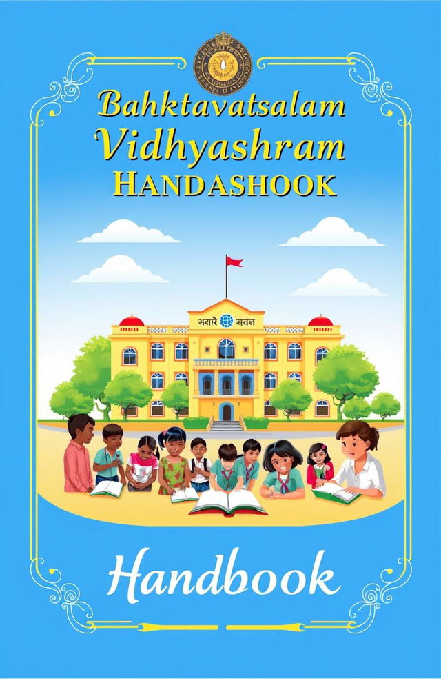 A beautifully designed school handbook cover for 'Bhaktavatsalam Vidhyashram'