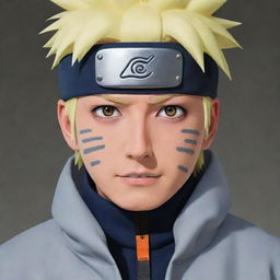 Create an image of the anime character Naruto in his Sannin mode. He should have toad-like features, with enlarged eyes and markings like in the Naruto anime series.