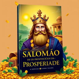 A visually appealing ebook cover design for the title 'Salomão e os Princípios da Prosperidade'