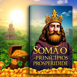A visually appealing ebook cover design for the title 'Salomão e os Princípios da Prosperidade'