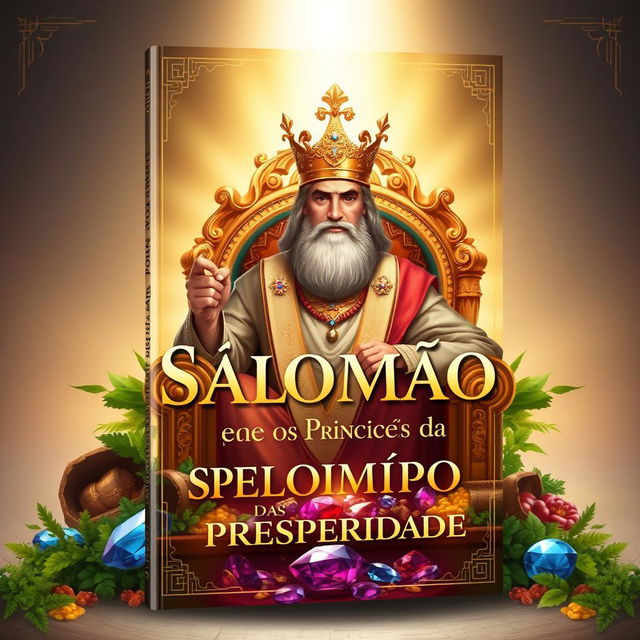 A stunning ebook cover design for the title 'Salomão e os Princípios da Prosperidade'