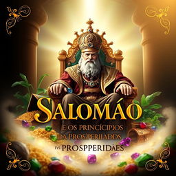 A stunning ebook cover design for the title 'Salomão e os Princípios da Prosperidade'