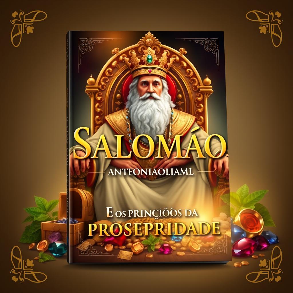 A stunning ebook cover design for the title 'Salomão e os Princípios da Prosperidade'