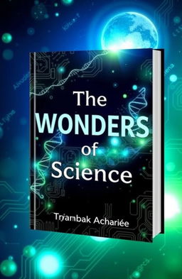 A captivating book cover design for 'The Wonders Of Science', authored by 'Tryambak Acharjee'