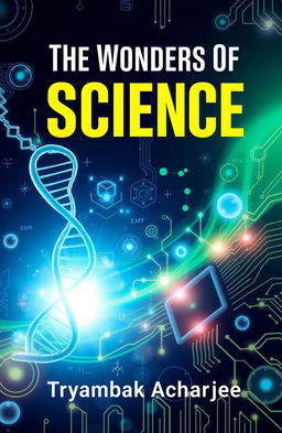 A captivating book cover design for 'The Wonders Of Science', authored by 'Tryambak Acharjee'